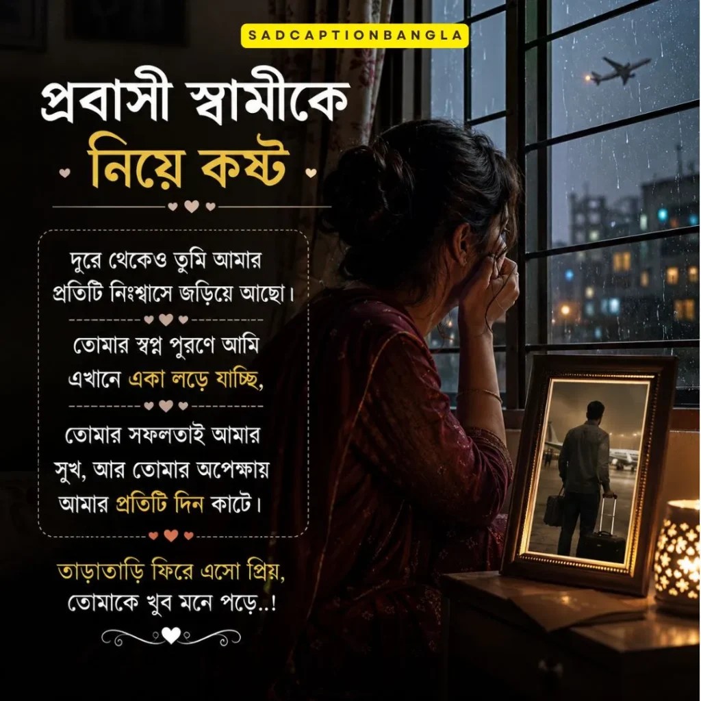 প্রবাসী স্বামীকে নিয়ে কষ্টের স্ট্যাটাস
