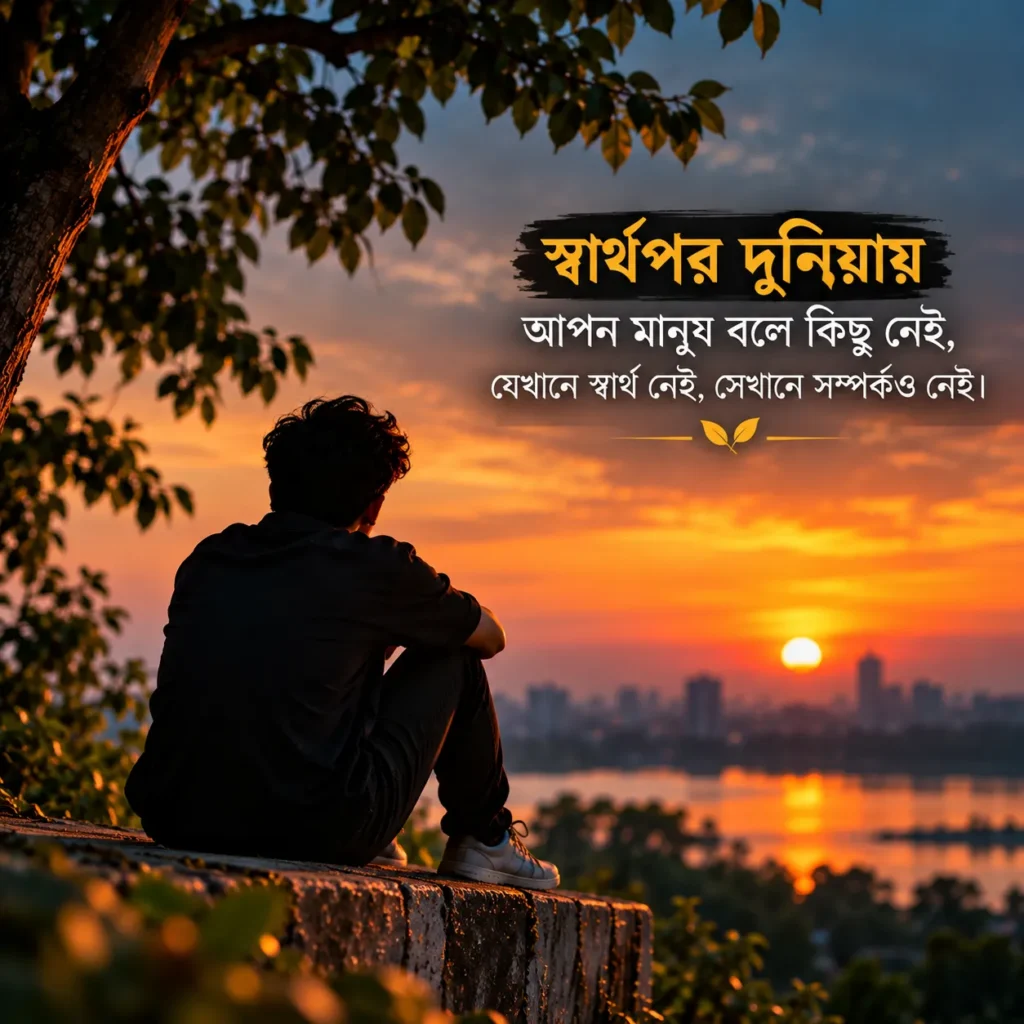 স্বার্থপর দুনিয়া নিয়ে উক্তি