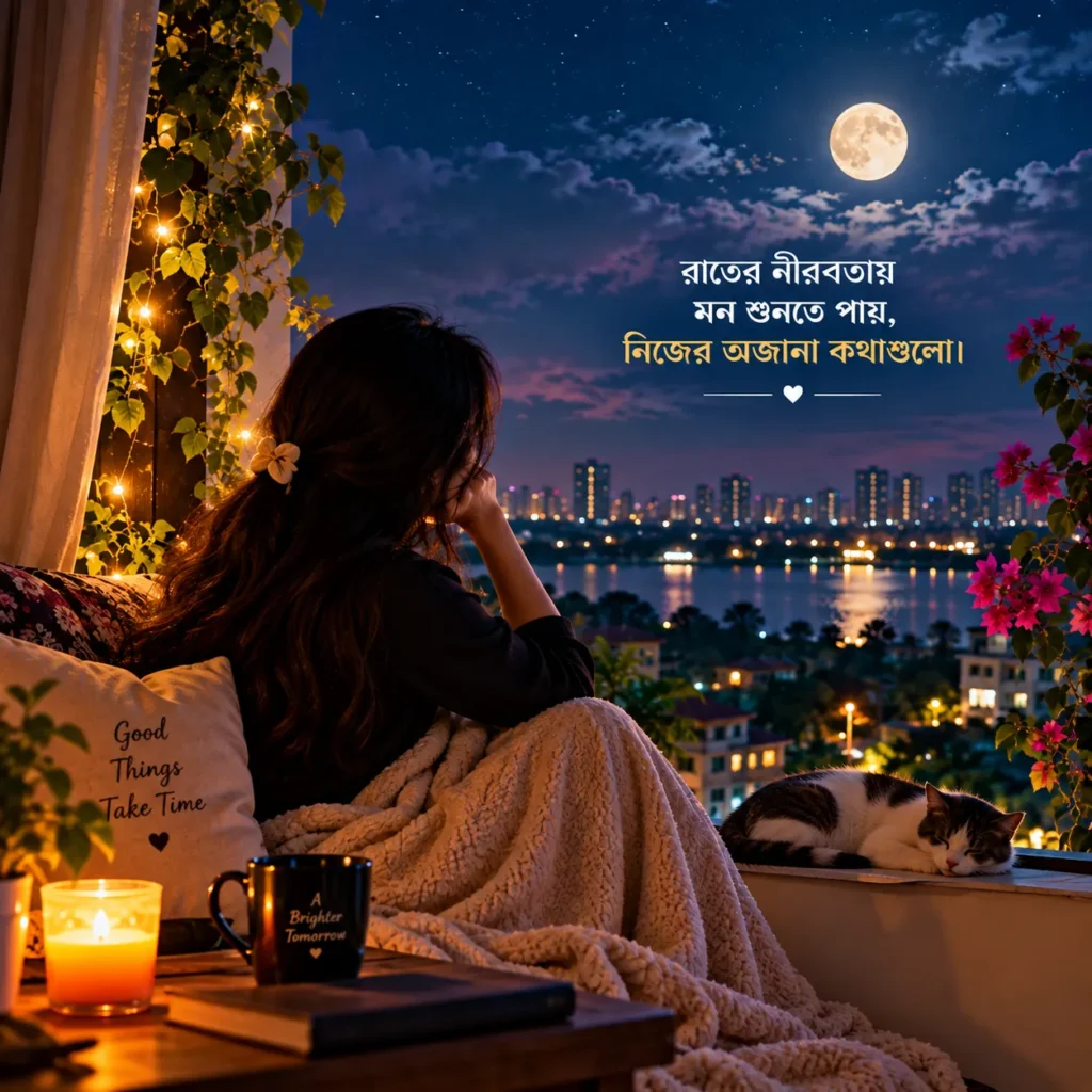 রাত নিয়ে রোমান্টিক ও কষ্টের স্ট্যাটাস