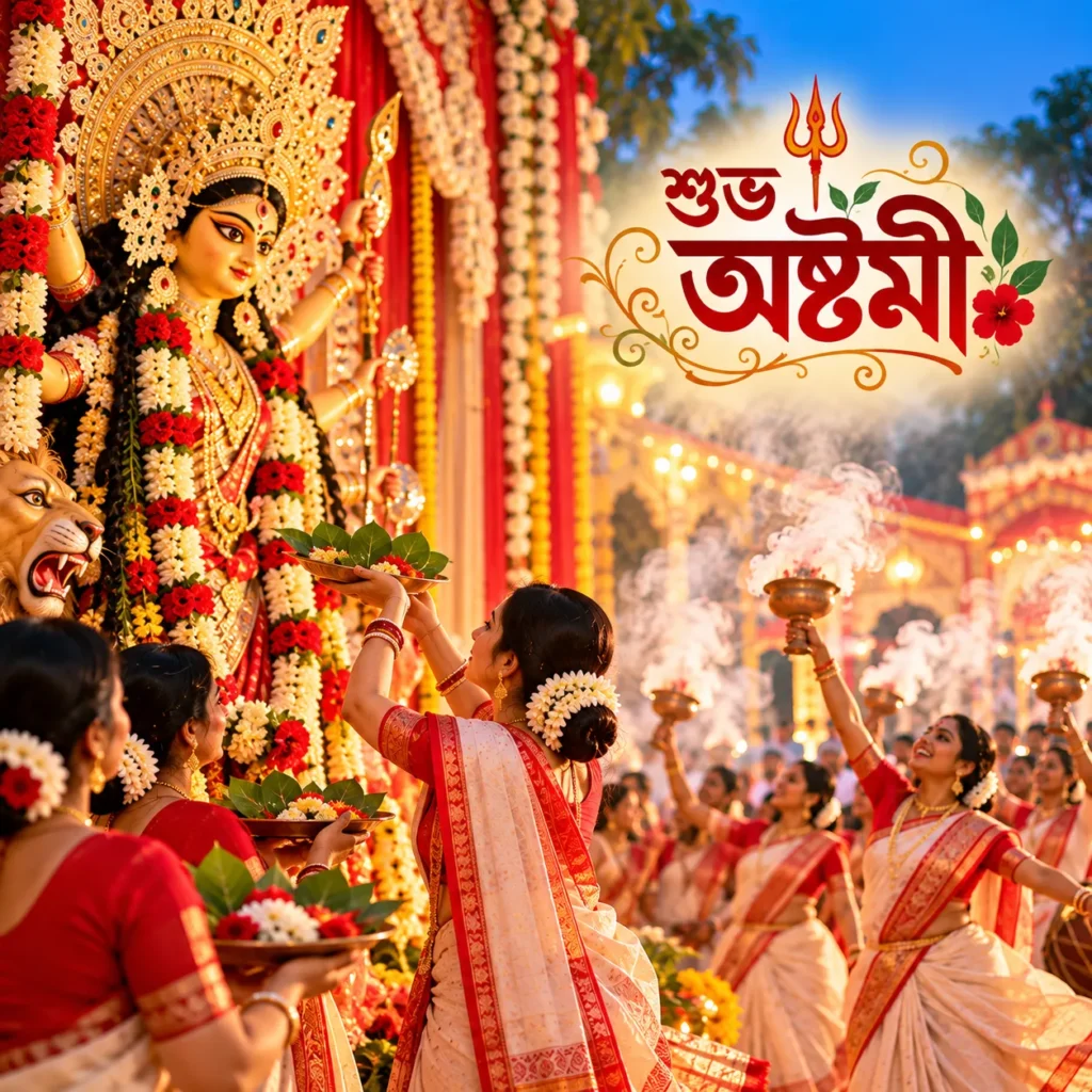 শুভ অষ্টমী স্ট্যাটাস